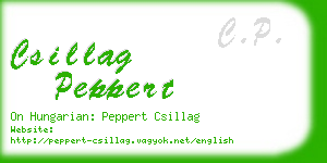 csillag peppert business card